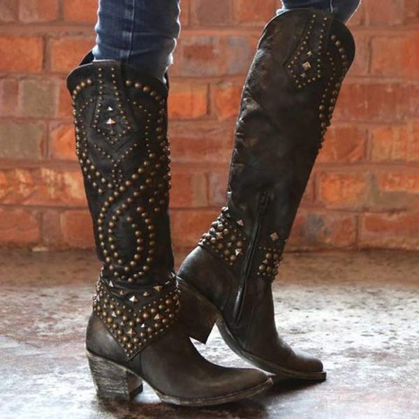 Cowboy Boots with Studs for Women | Elisa