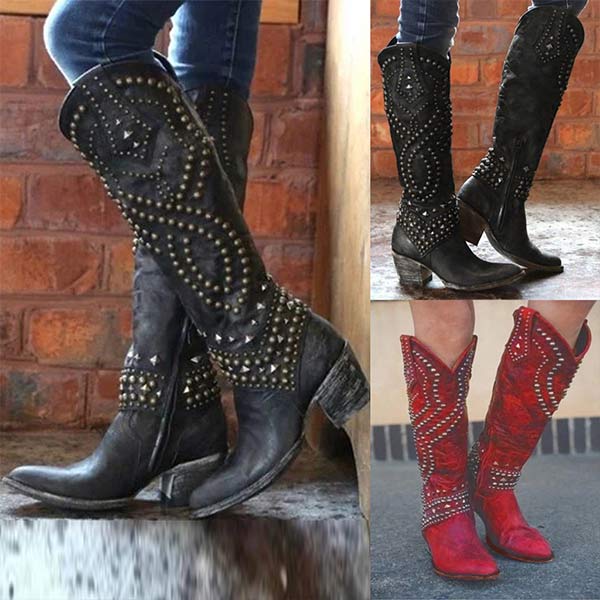 Cowboy Boots with Studs for Women | Elisa