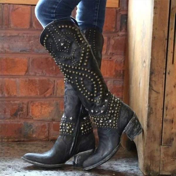 Cowboy Boots with Studs for Women | Elisa