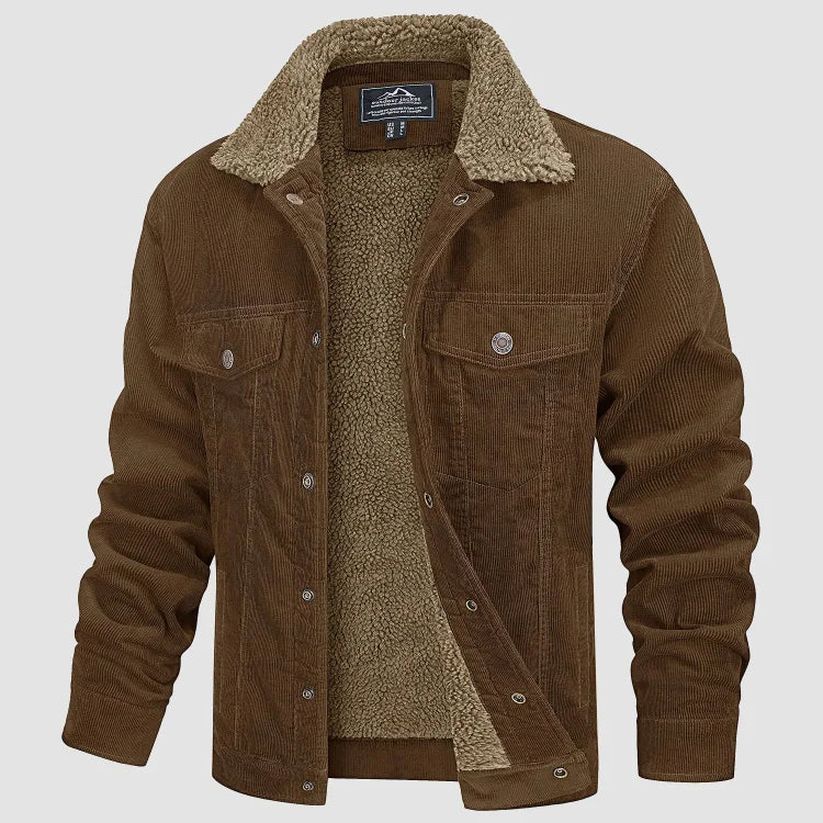 Corduroy Sherpa Lined Men Jacket | Michelo