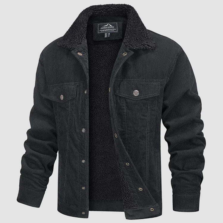 Corduroy Sherpa Lined Men Jacket | Michelo