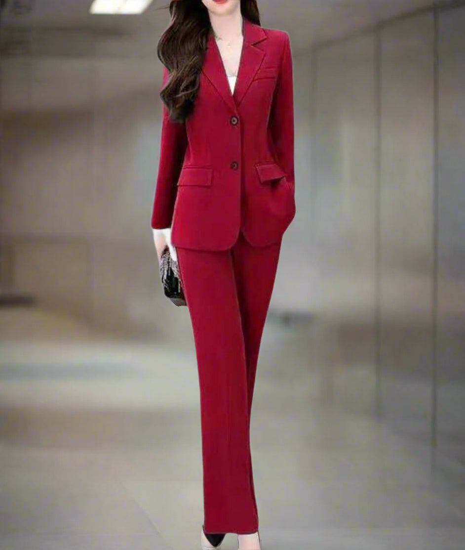 Single Breasted Blazer and Pants Two Piece Set for Women | Parsyna