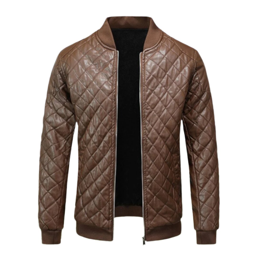 Men's Quilted Leather Jacket | George