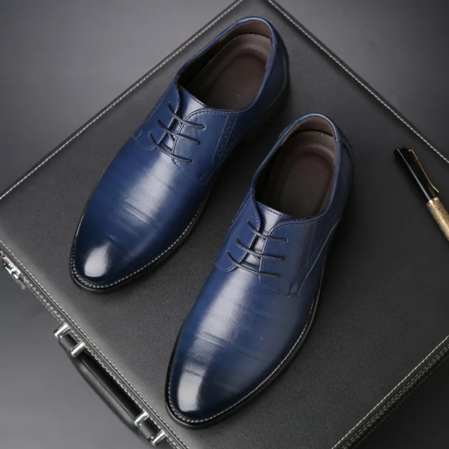 Faux Leather Formal Men Shoes | Metrius