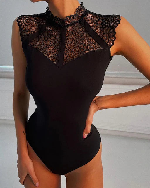 Sleeveless Lace Slim Bodysuit for Women | Lilah