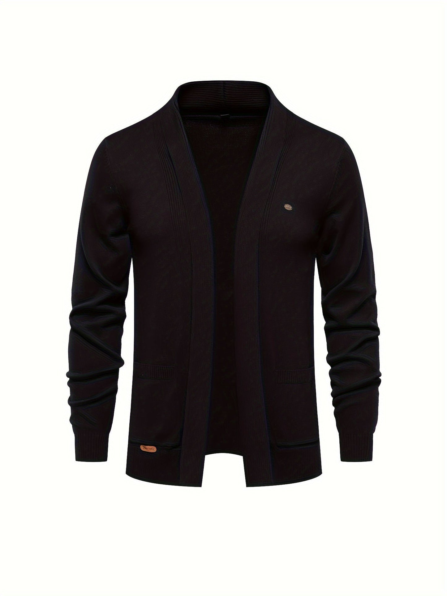 V-neck Open Front Cardigan for Men | Riono