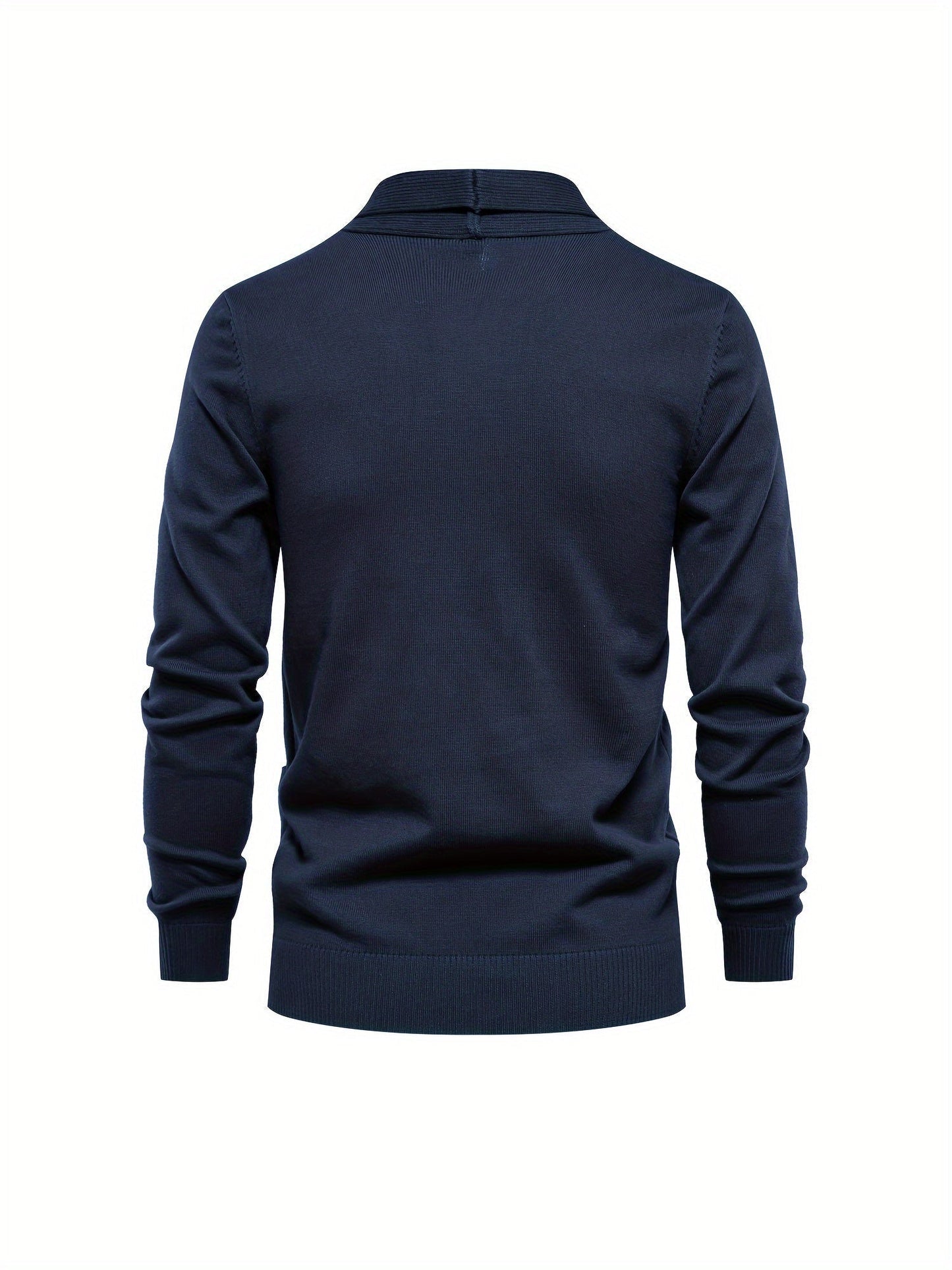 V-neck Open Front Cardigan for Men | Riono