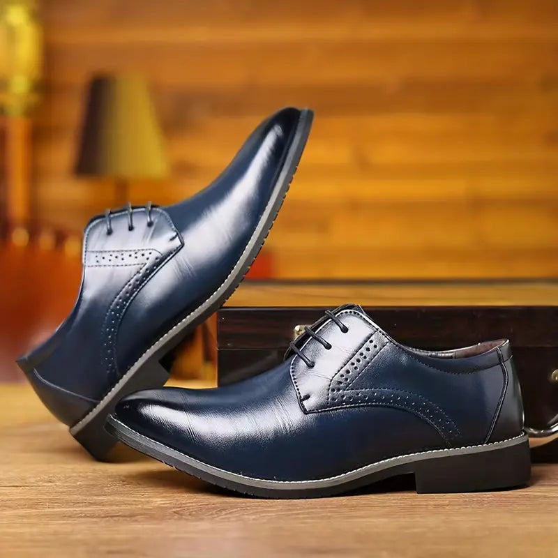 Faux Leather Formal Men Shoes | Metrius