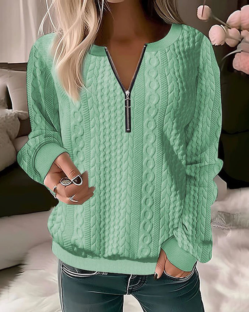 Stylish sweatshirt with metallic details and a comfortable fit - Vanne