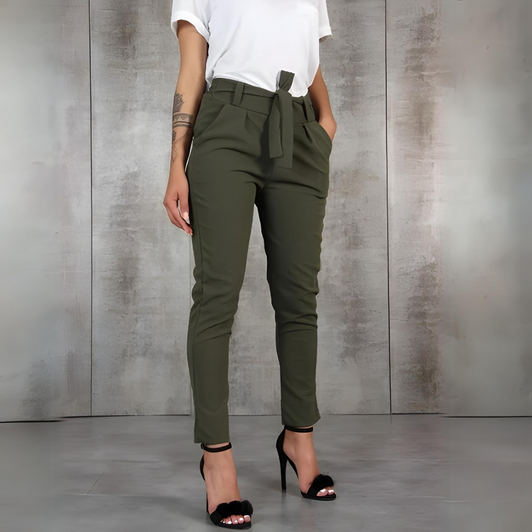 Slim-Fit Stretch Trousers | Silvya