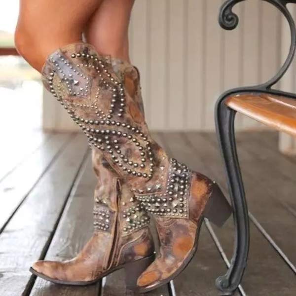 Cowboy Boots with Studs for Women | Elisa