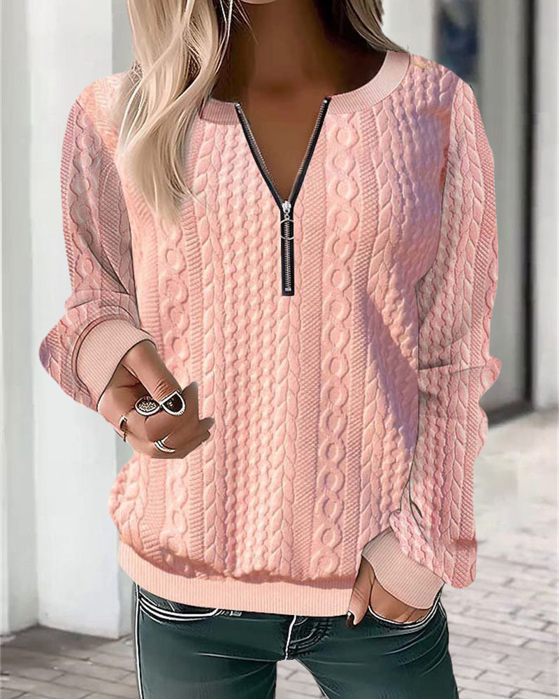 Stylish sweatshirt with metallic details and a comfortable fit - Vanne