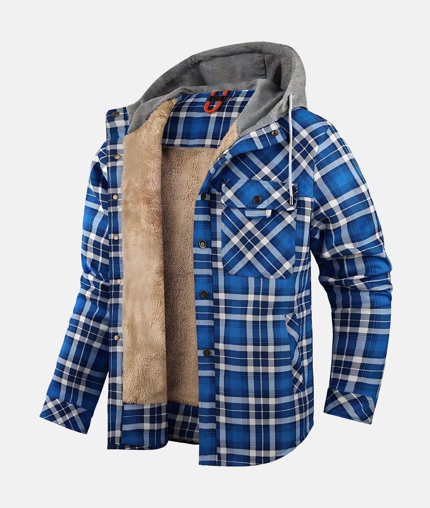 Checkered Flannel Winter Jacket With Hood | Finley