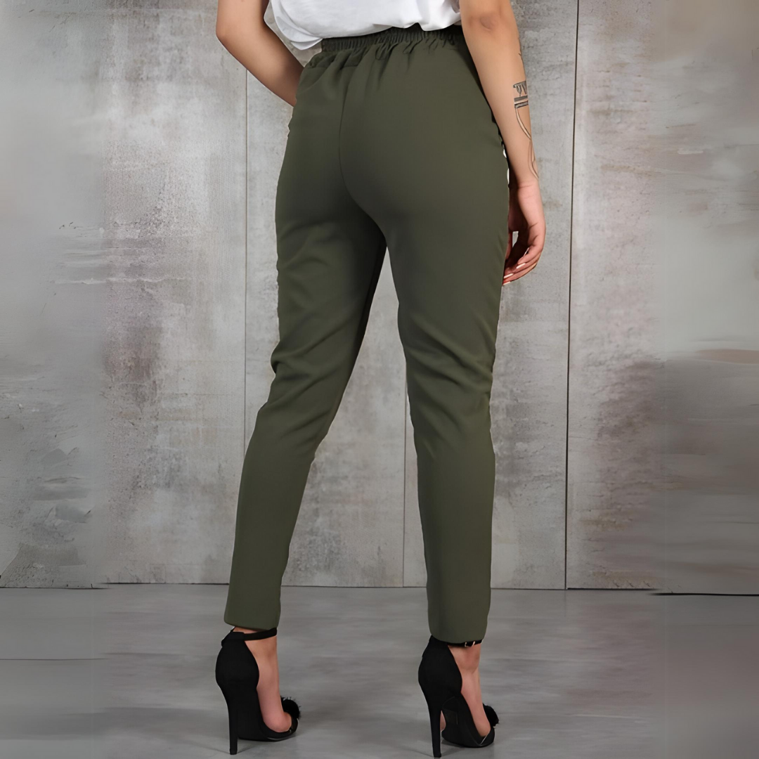 Slim-Fit Stretch Trousers | Silvya