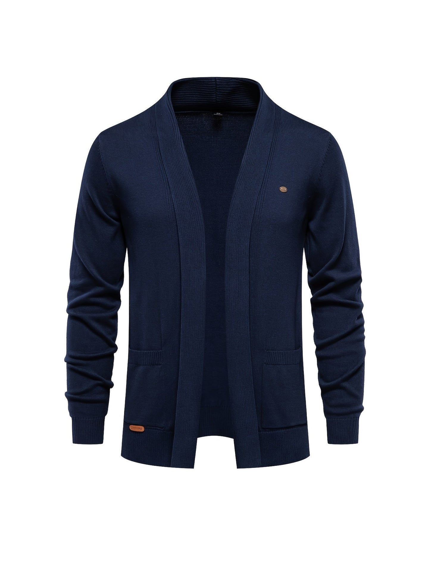 V-neck Open Front Cardigan for Men | Riono