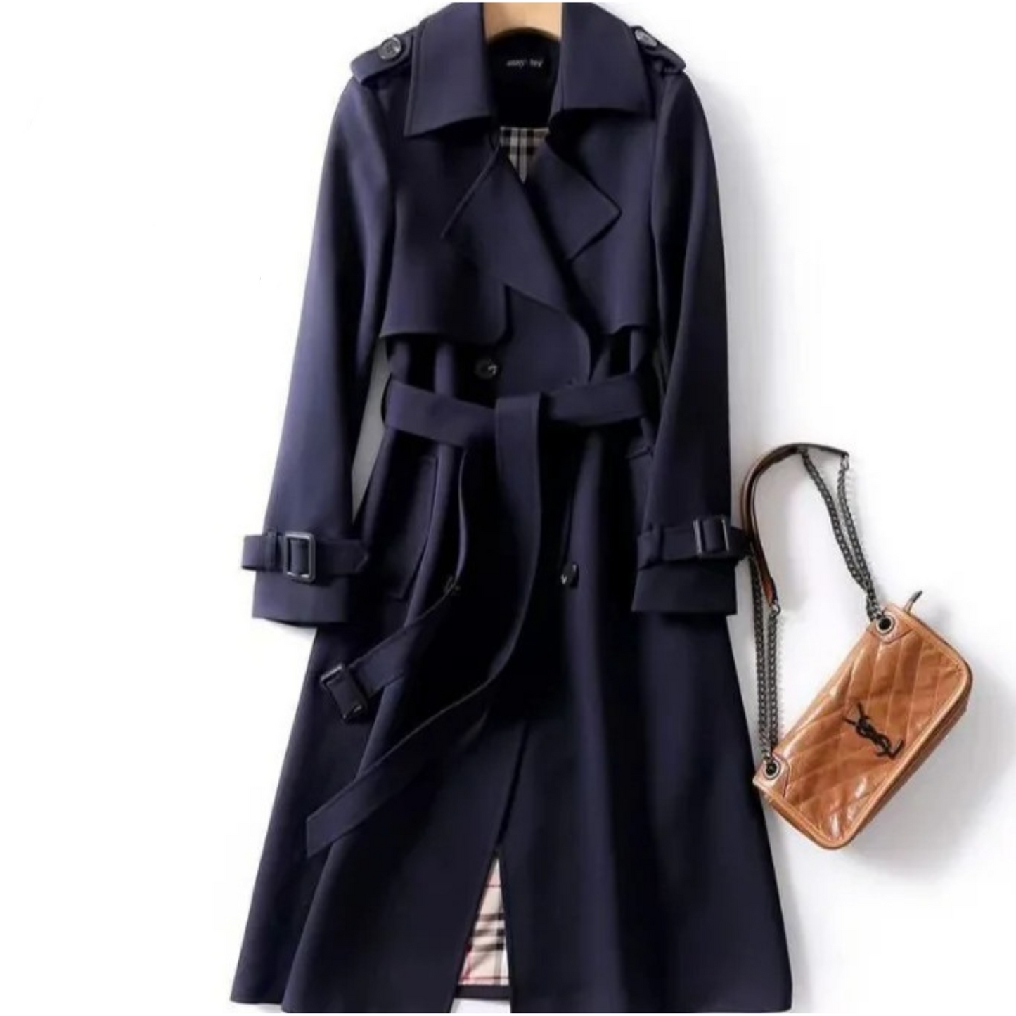 Double Breasted Trench Coat with Belt for Women | Glacey