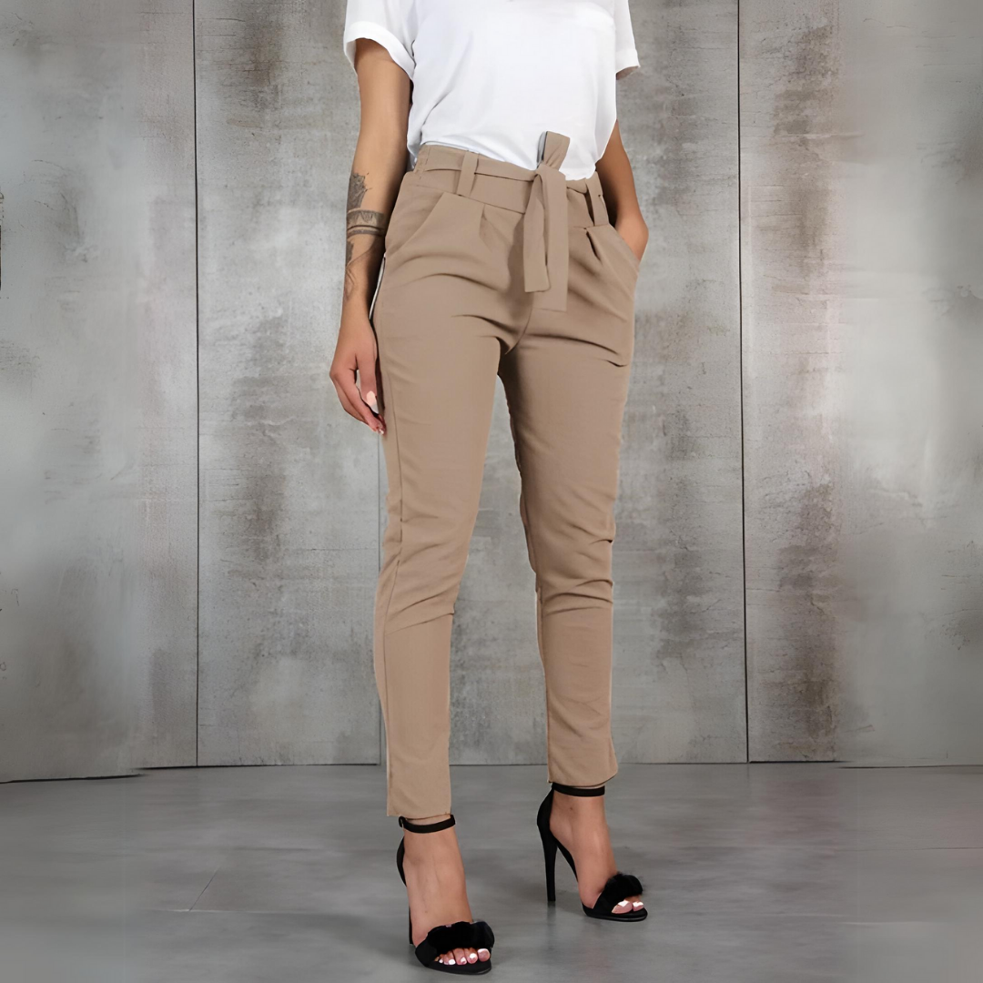 Slim-Fit Stretch Trousers | Silvya