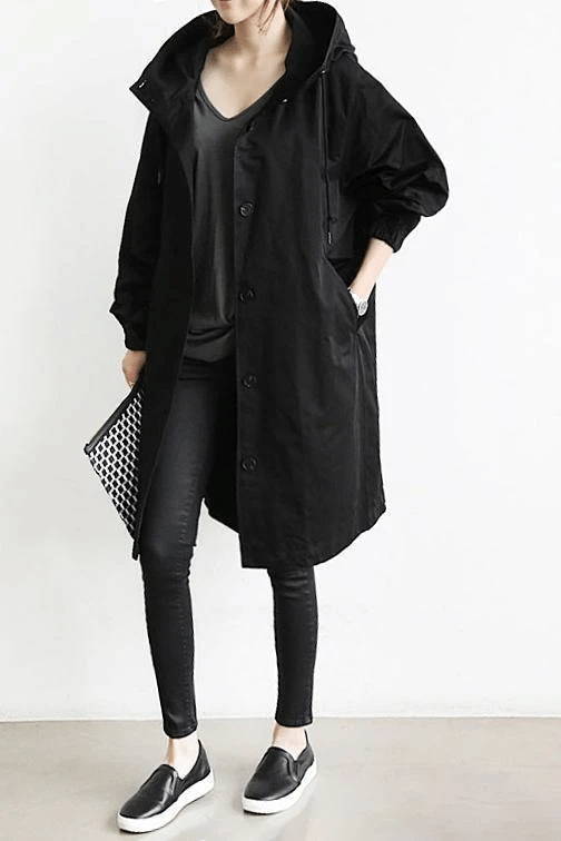 Long Hooded Women Jacket | Luciana