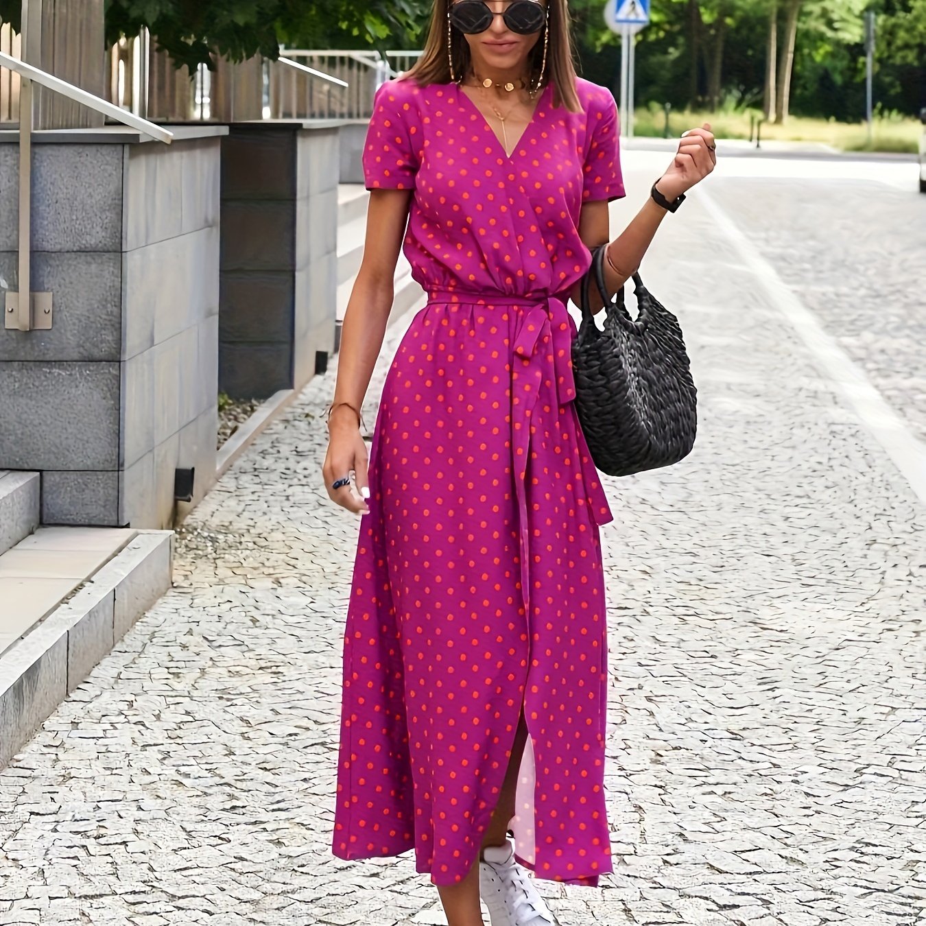 Wrap Around Short Sleeve Maxi Dress | Zaniyah