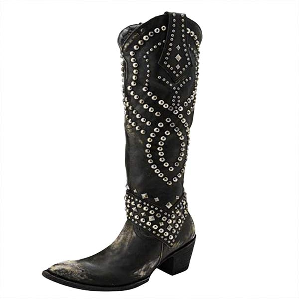 Cowboy Boots with Studs for Women | Elisa