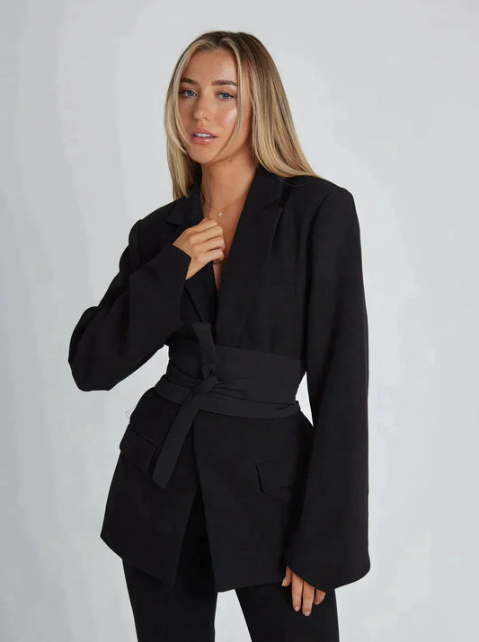 Blazer with Belt for Women | Rosemary