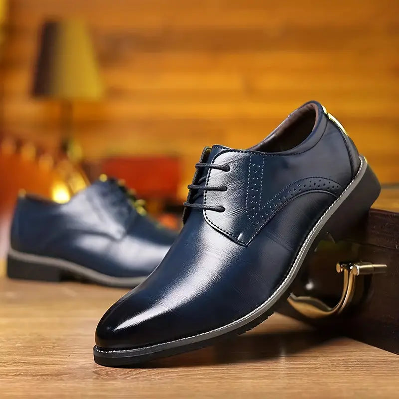 Faux Leather Formal Men Shoes | Metrius