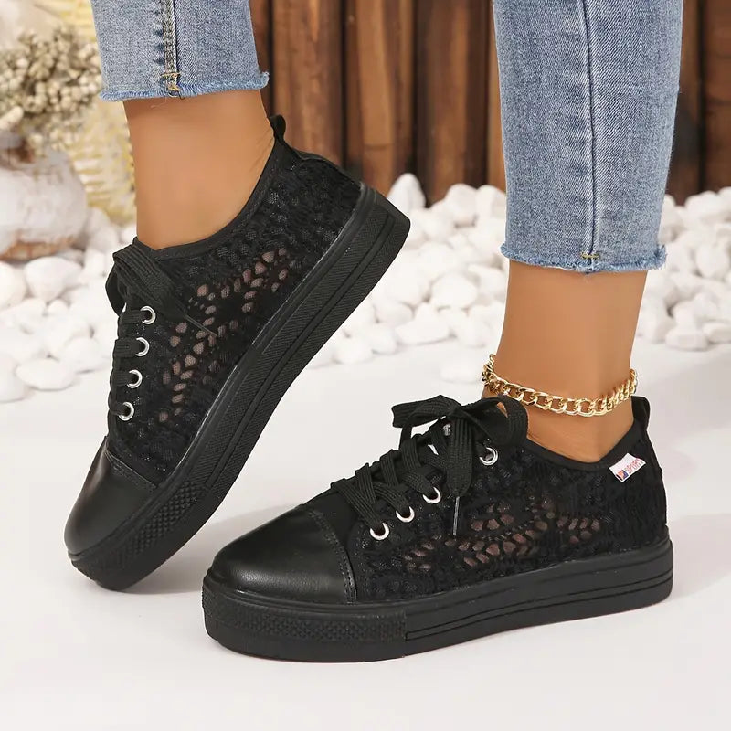 Women's Lace Platform Sneakers | Jeriane