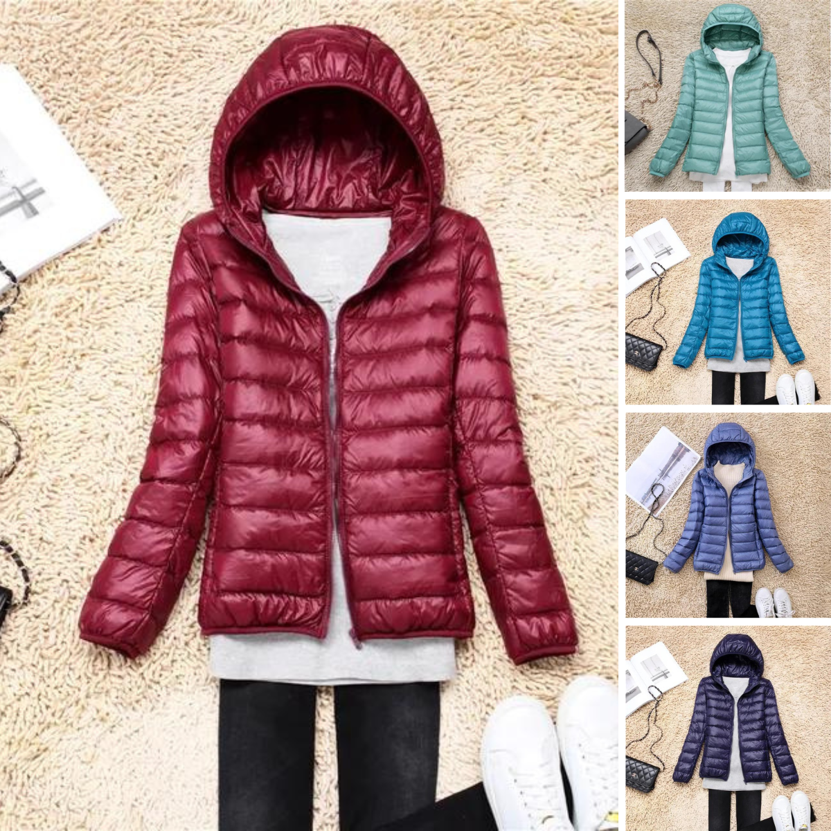 Ultra Light Puffer Hooded Jacket | Bellinda