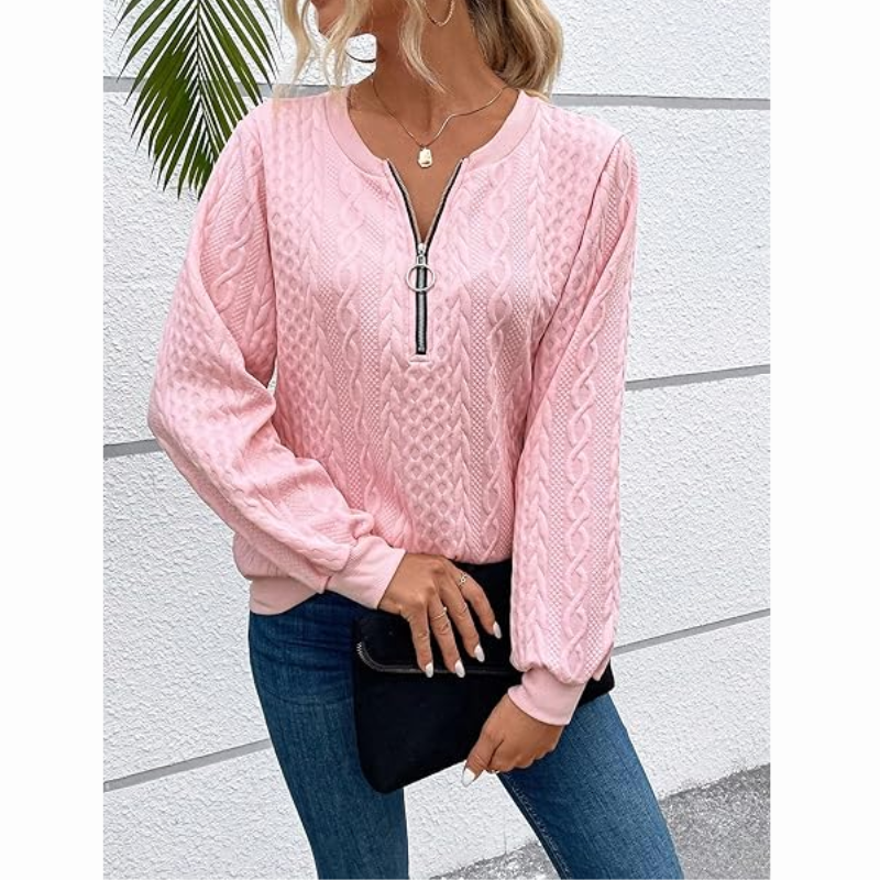 Stylish sweatshirt with metallic details and a comfortable fit - Vanne