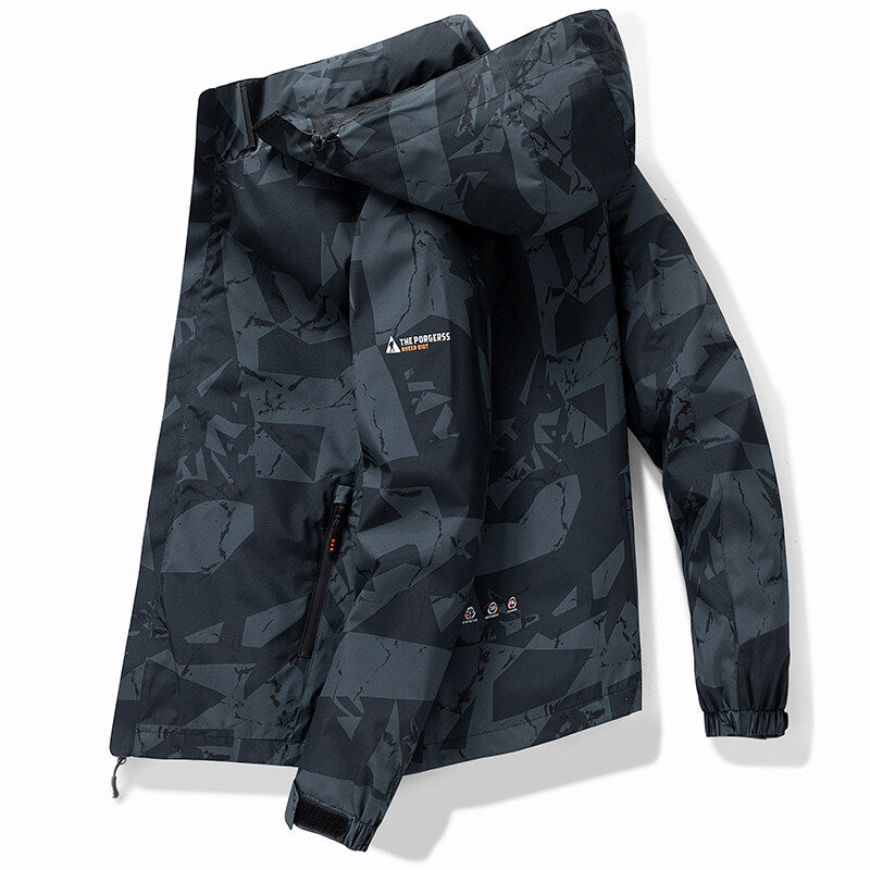 Waterproof Ski Zip Jacket with Letter Print | Astienno