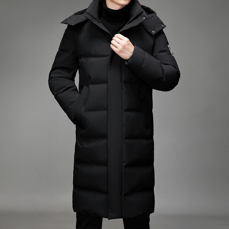 Long Puffer Jacket With Hood | Asher