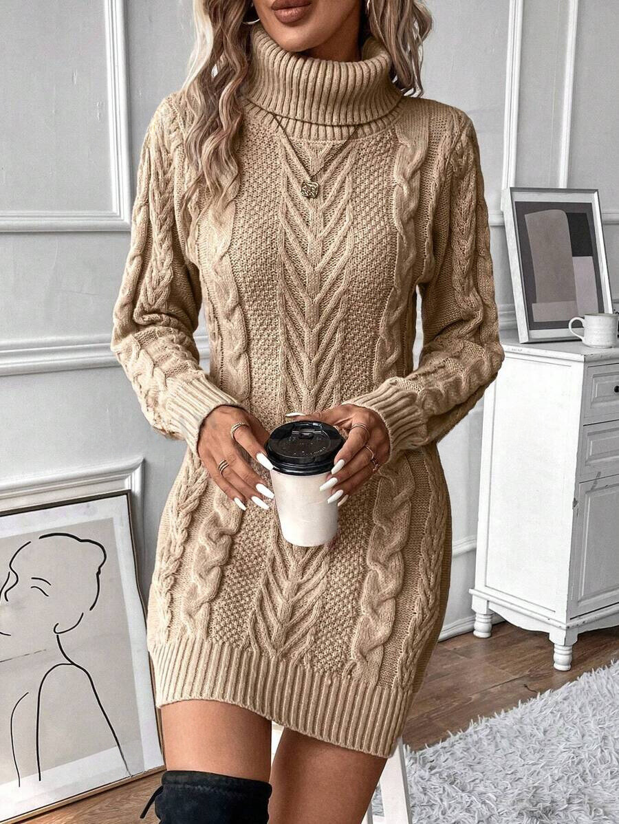 Knitted figure-hugging midi dress for women - Dawna