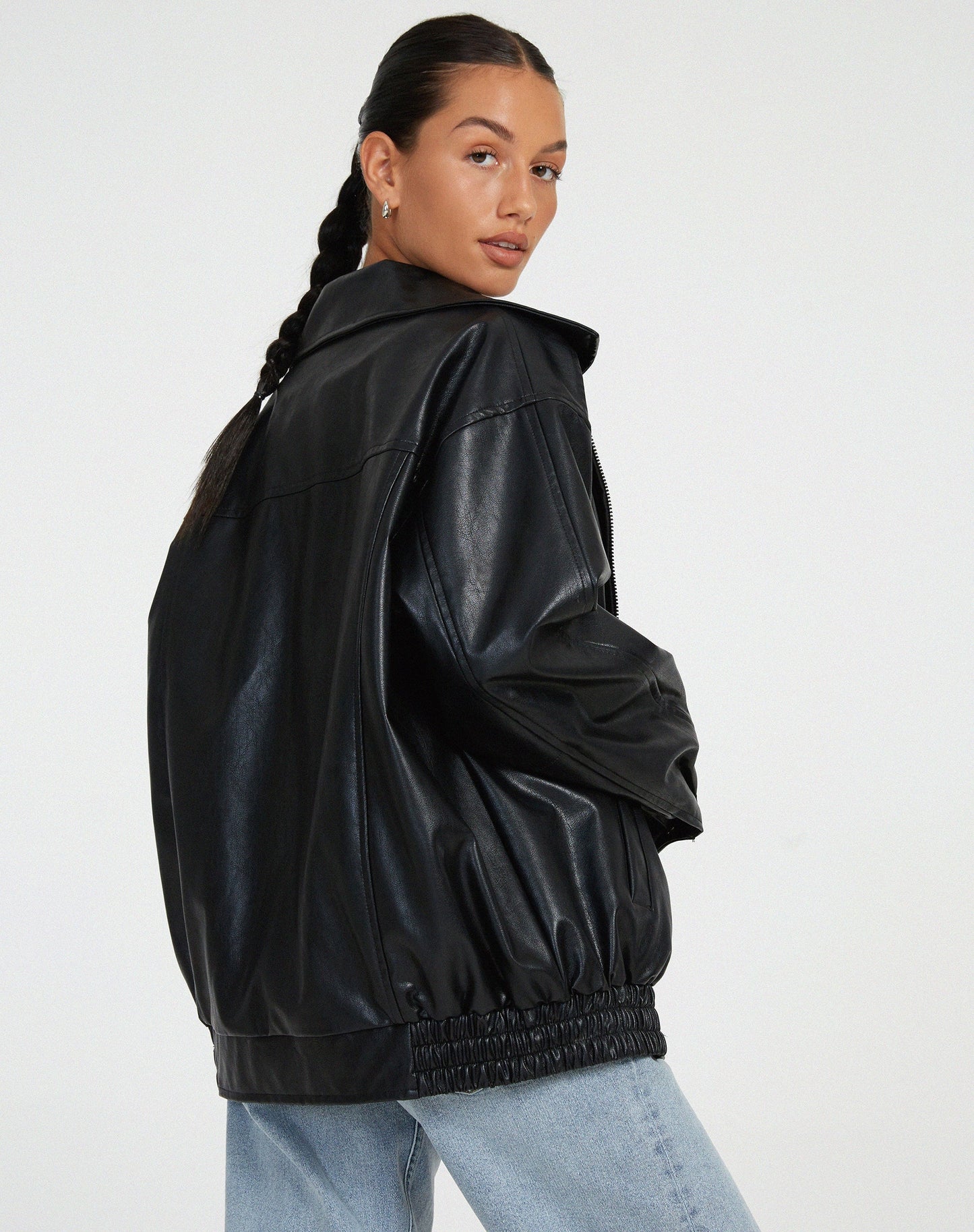 Oversized Leather Jacket for Women | Ethel