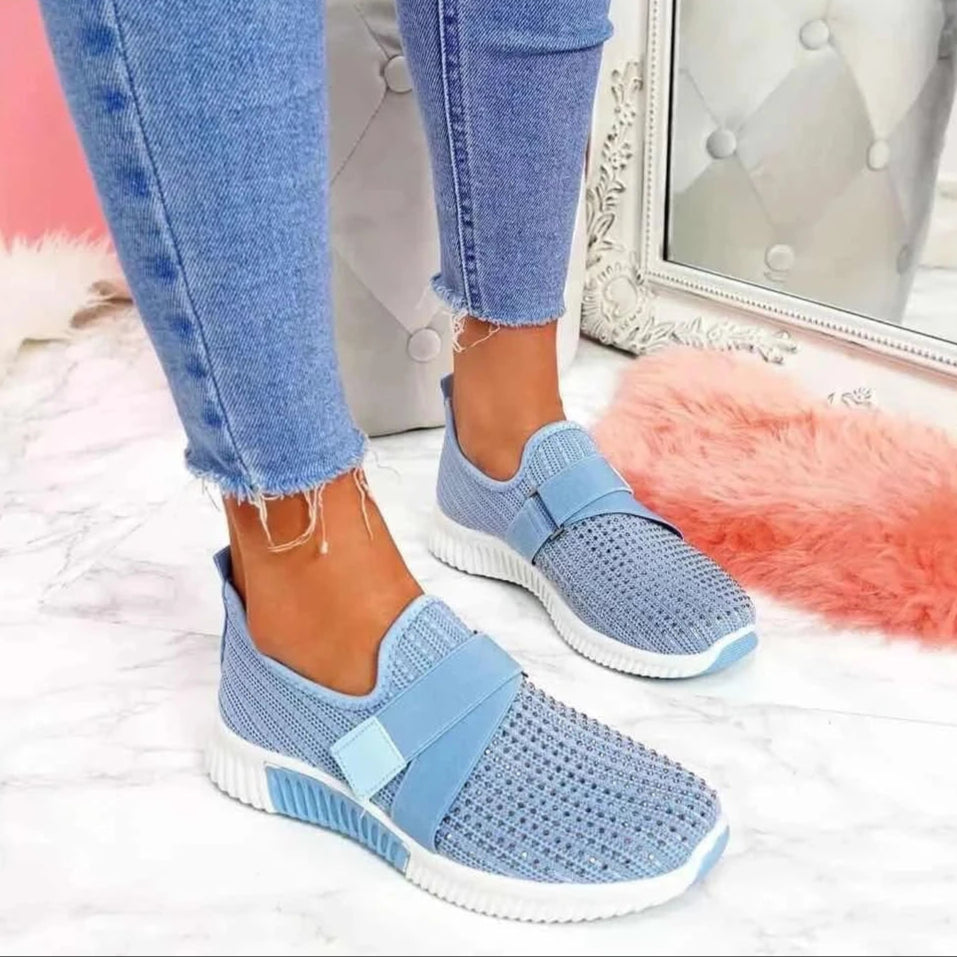 Glitter Slip On Orthopedic Shoes for Women | Kamryna