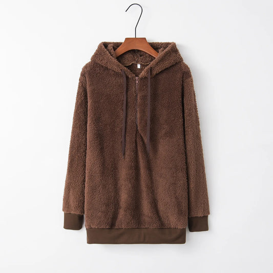 Comfortable Fleece Sherpa Hoodie for Women | Hayley