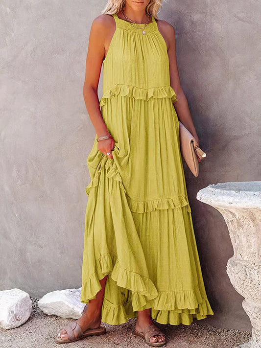 Tiered Ruffle Sleeveless Maxi Dress | Kaylie