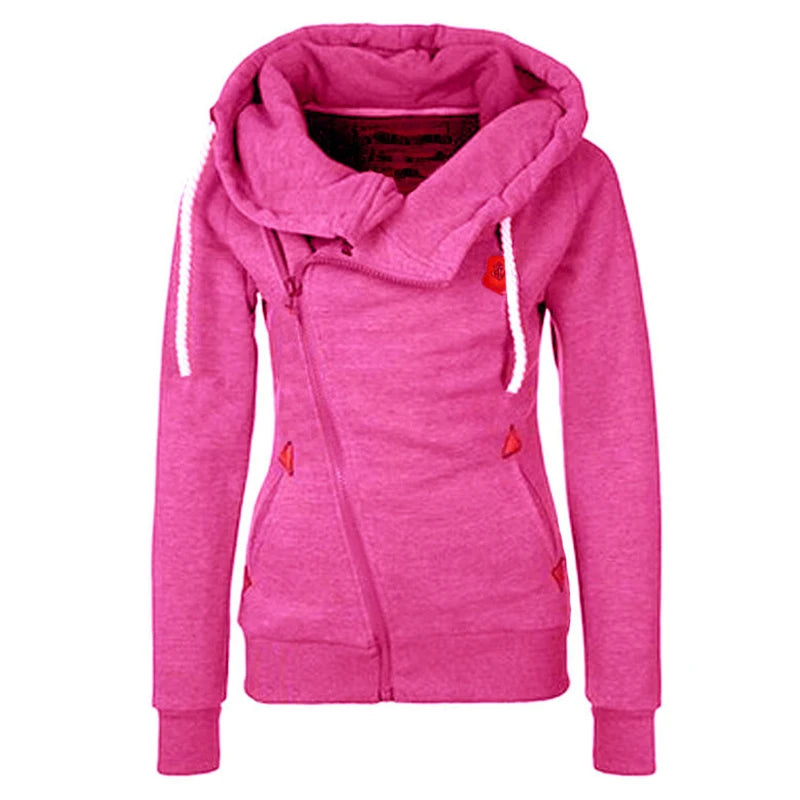 Assymetrical Zip Up Sweater With Hood | Kaelyn