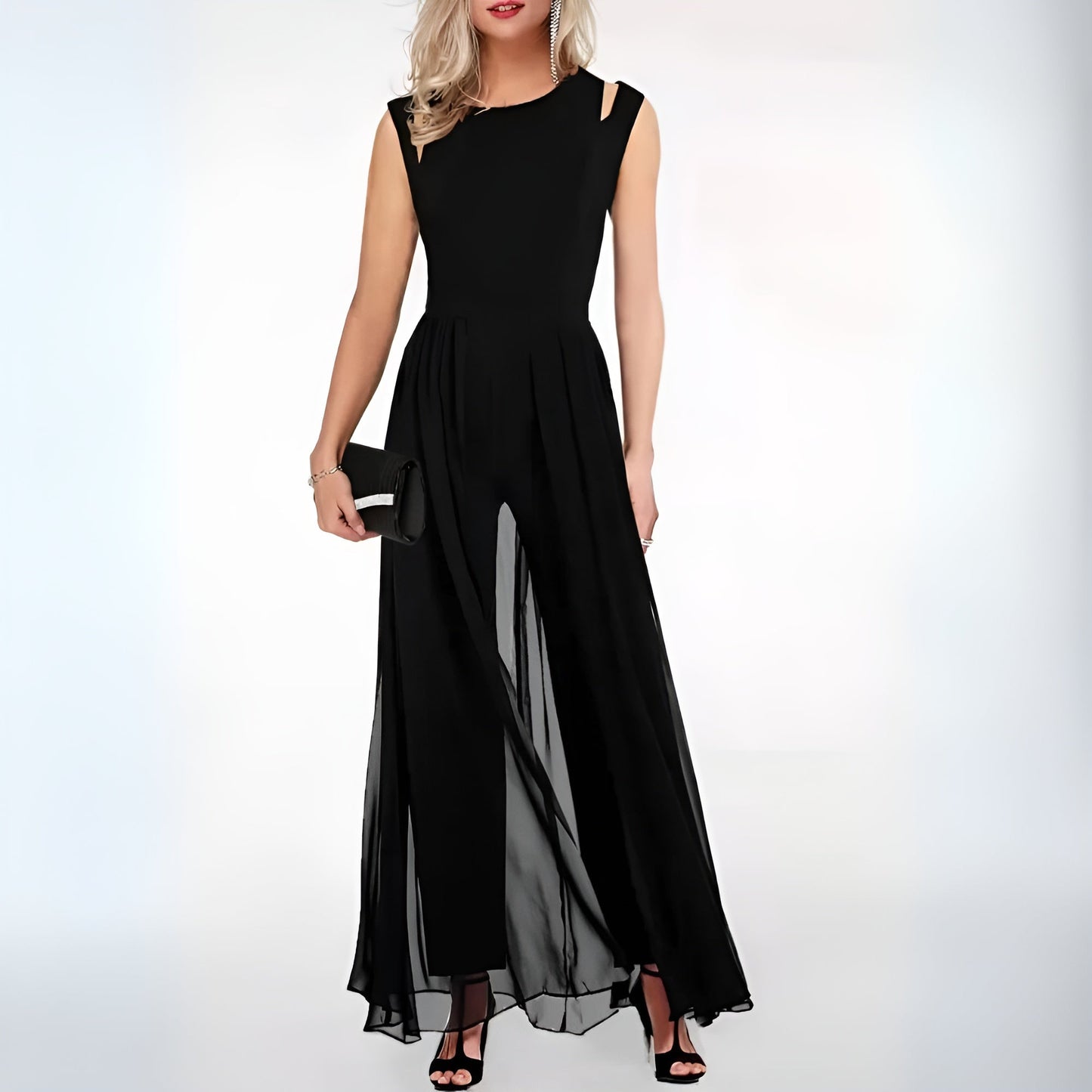 Sleeveless wide-leg evening party jumpsuit - Melta