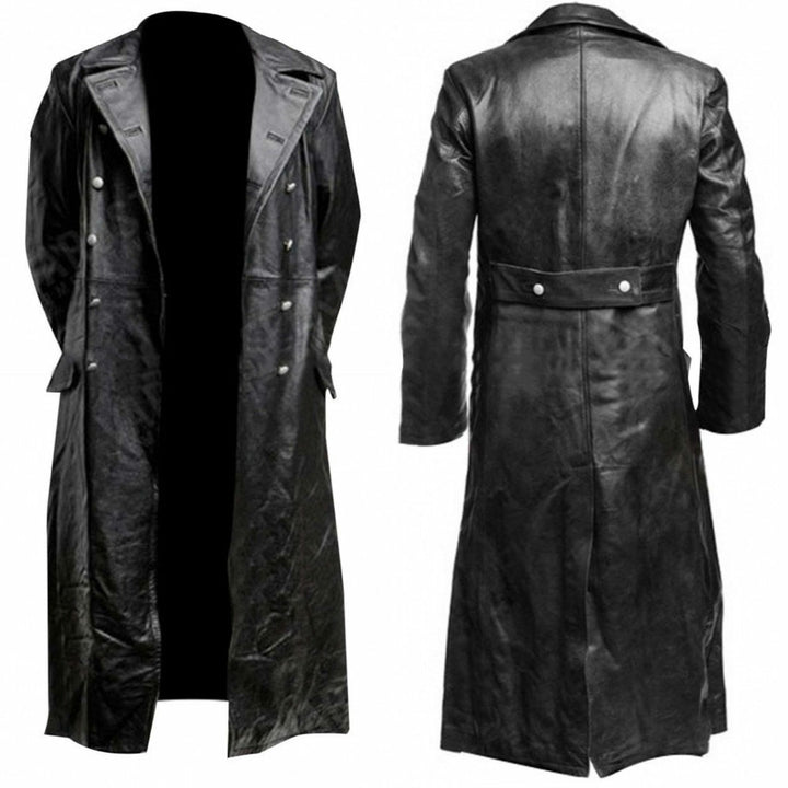 Faux Leather Trench Coat for Men | Nelison