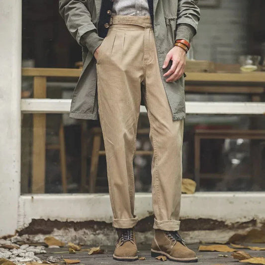 Pleated Gurkha Trousers for Men | Geldon