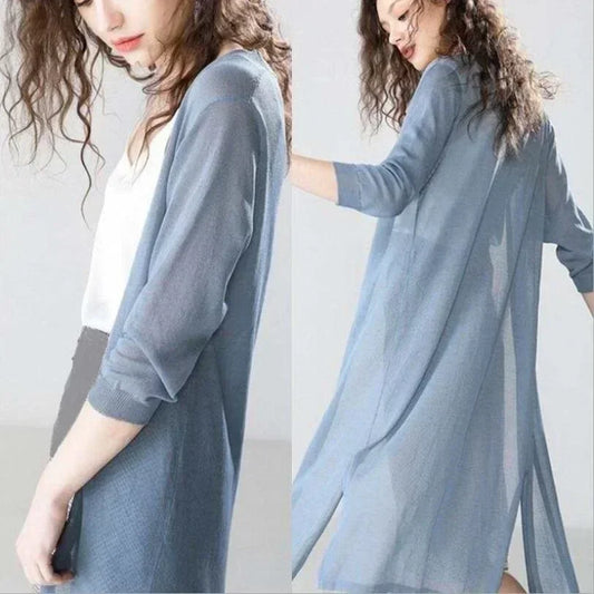 Elegant Lightweight Long Cardigan for Women | Yebena