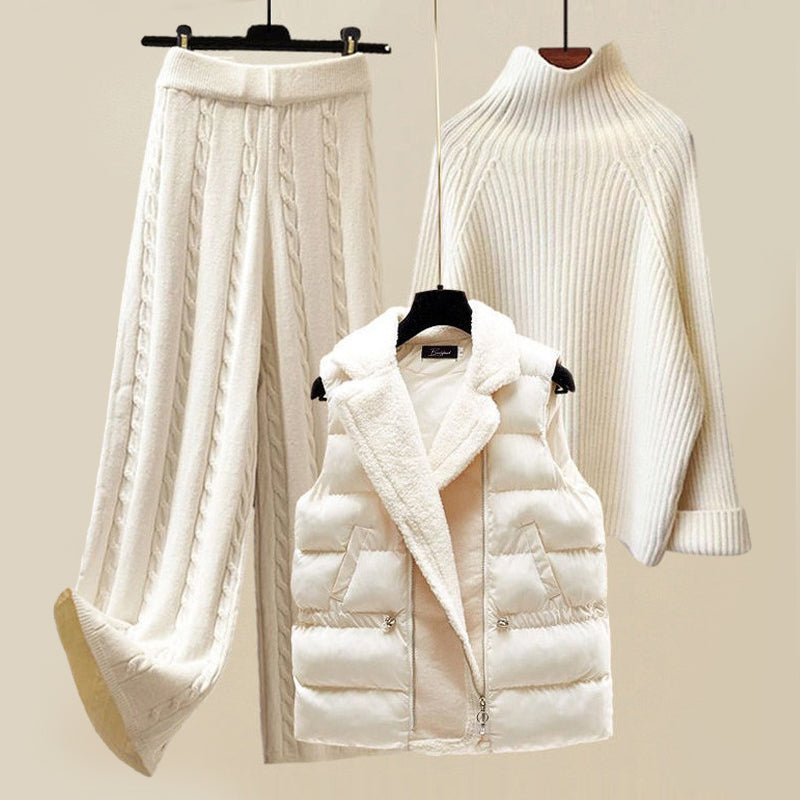 Costume set with cashmere sweater and warm vest - Mertha