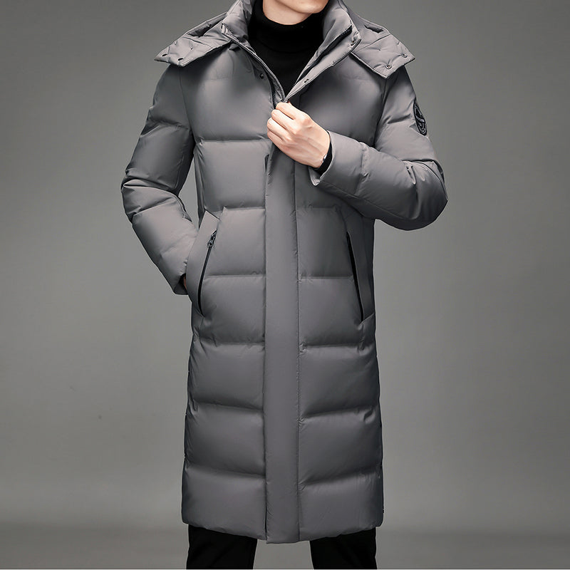 Long Puffer Jacket With Hood | Asher