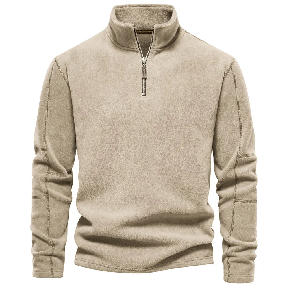 Thick Fleece Half Zip Sweater | Jovanni