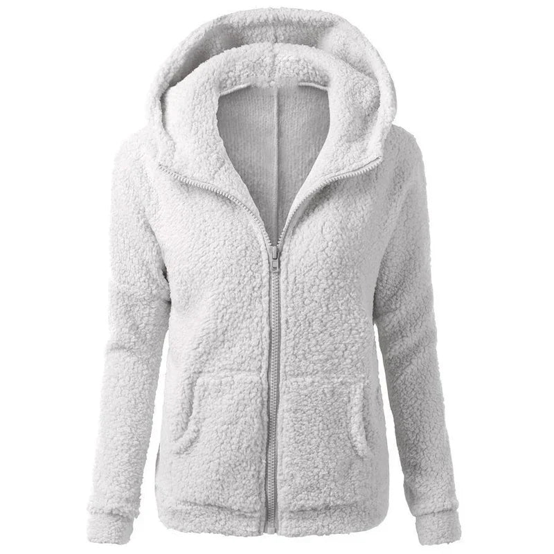 Women's Fleece Hooded Jacket | Jaslyn