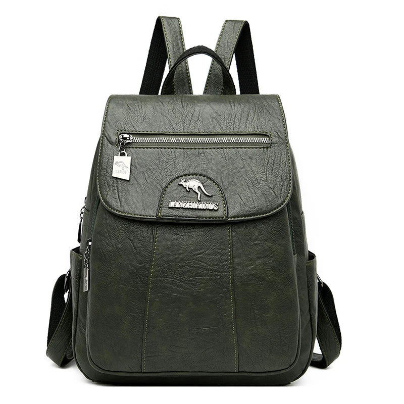 Anti-theft large capacity leather backpack for women | Thelion