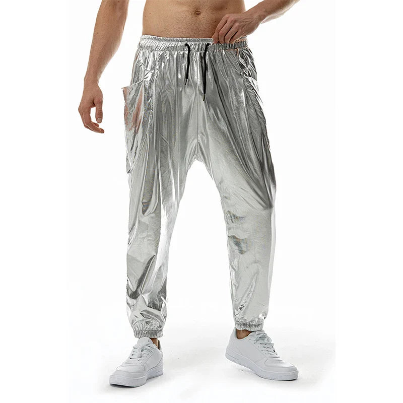 Metallic shine jogging pants for men - Orland