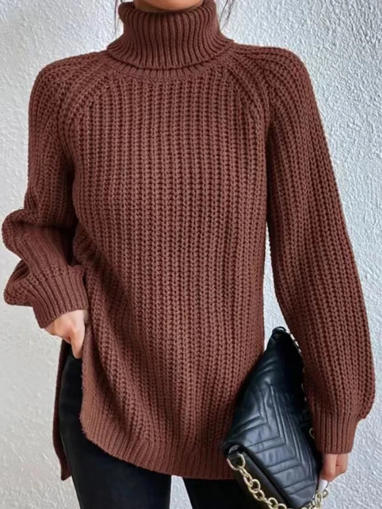 Ribbed Turtleneck Sweater