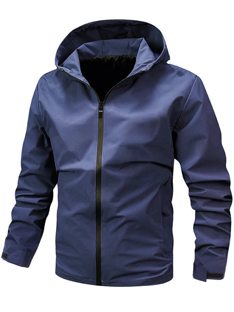 Casual Waterproof Lightweight Jacket With Hood | Peter