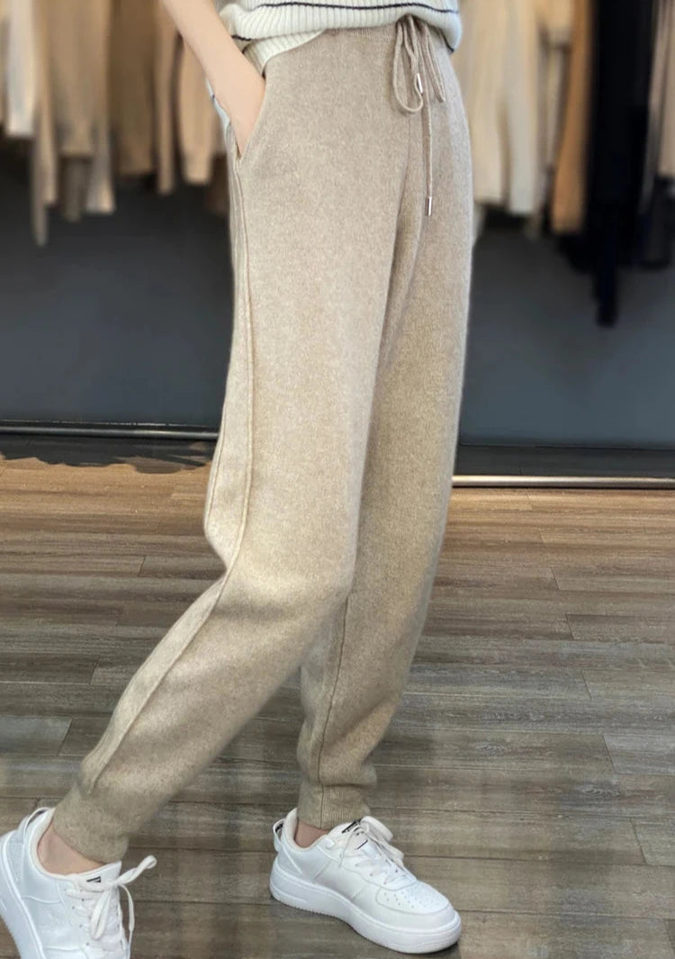 Elastic Waist Cashmere Sweatpants for Women | Miera